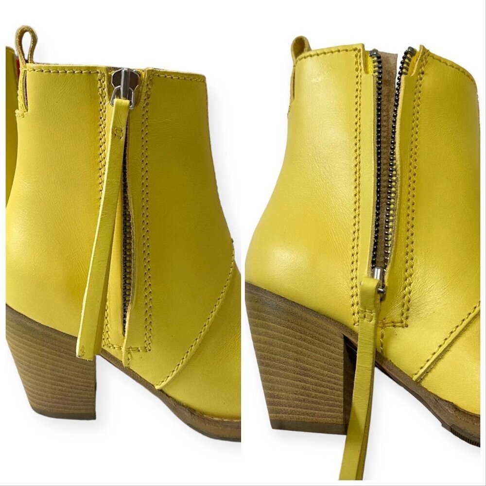 Acne Studios Pistol Boots in Lemon Yellow Leather – Size 37 – New in Box - Picture 14 of 16